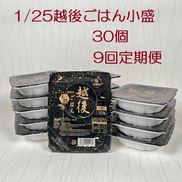 【たんぱく質調整食品】【9ヶ月定期便】 1/25 越後ごはん 小盛 140g×30個×9回 バイオテックジャパン 越後シリーズ 1V29198