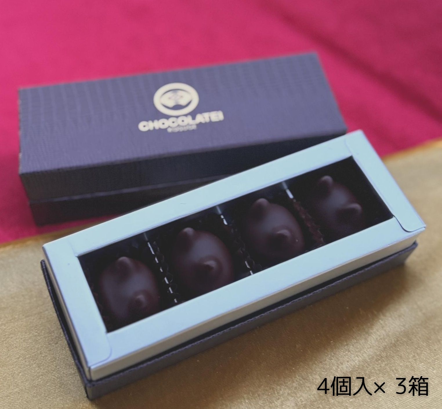 しょこら亭 猫チョコ（jomon）4個入×3セット 1Z27023