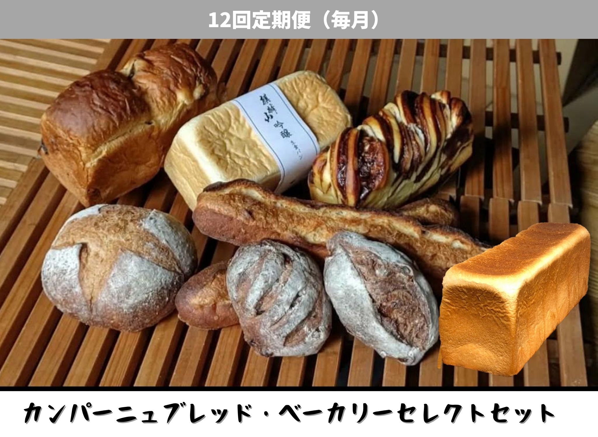 【12回定期便】しょこら亭 カンパーニュブレッド・ベーカリーセレクト 毎月お届け 1Z49241