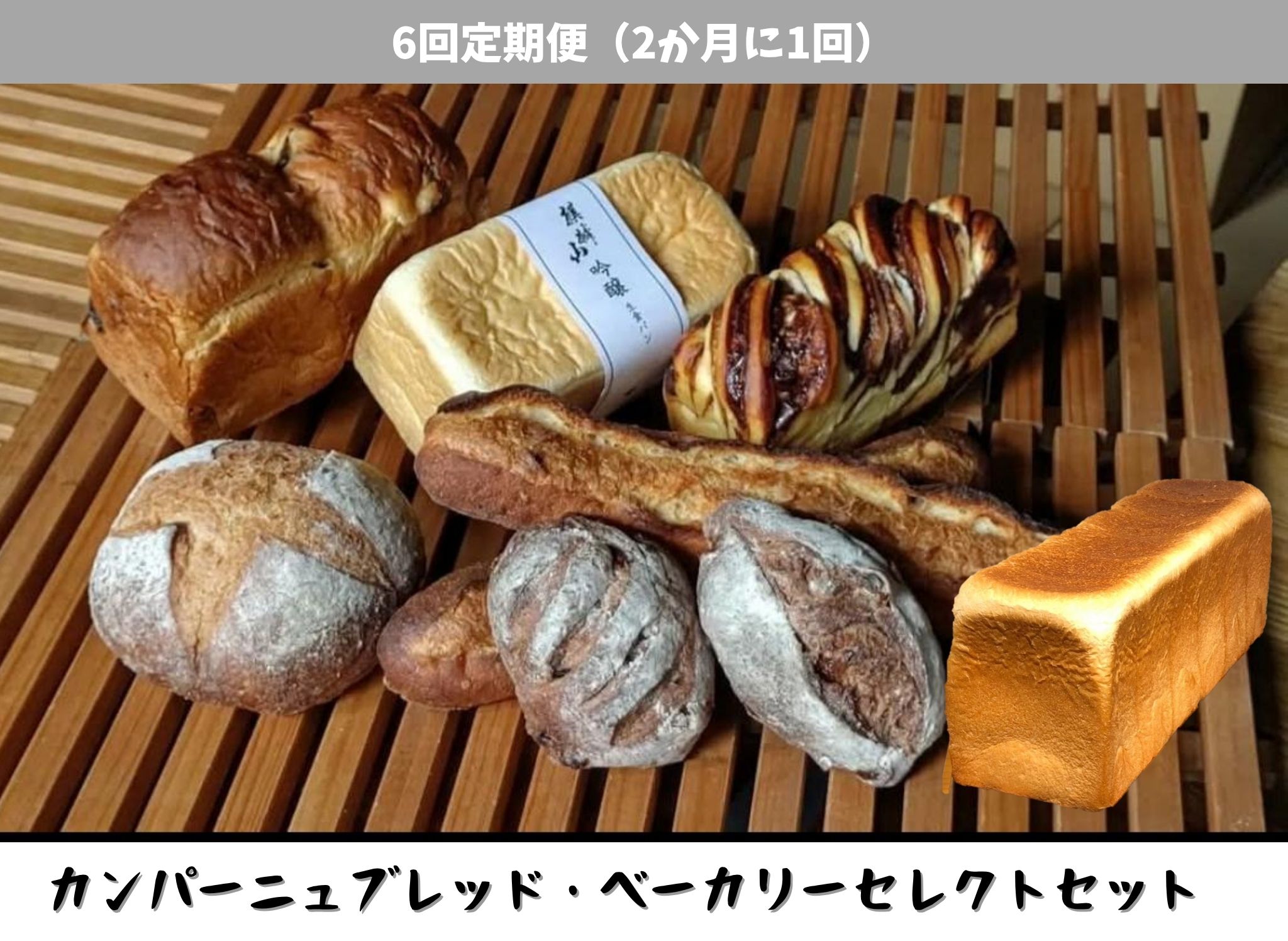 【6回定期便】しょこら亭 カンパーニュブレッド・ベーカリーセレクト 2ヶ月毎×6回 1Z50121