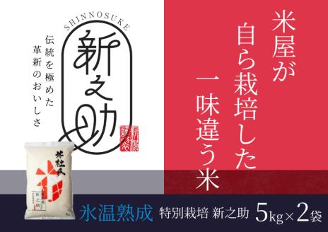 米杜氏 新潟県阿賀野市産 特別栽培米 新之助10kg 1H02016