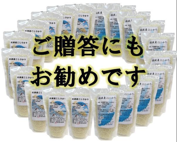 【令和7年産】佐渡高千産こしひかり　150g(1合)×20袋セット
