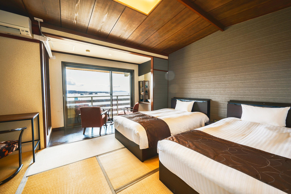 【佐渡】HOTEL AZUMA　ご宿泊券　（ホテル吾妻）オーシャンビューガーデンツイン（定員3名）１泊２食付2名様　平日利用　電話予約のみ対象