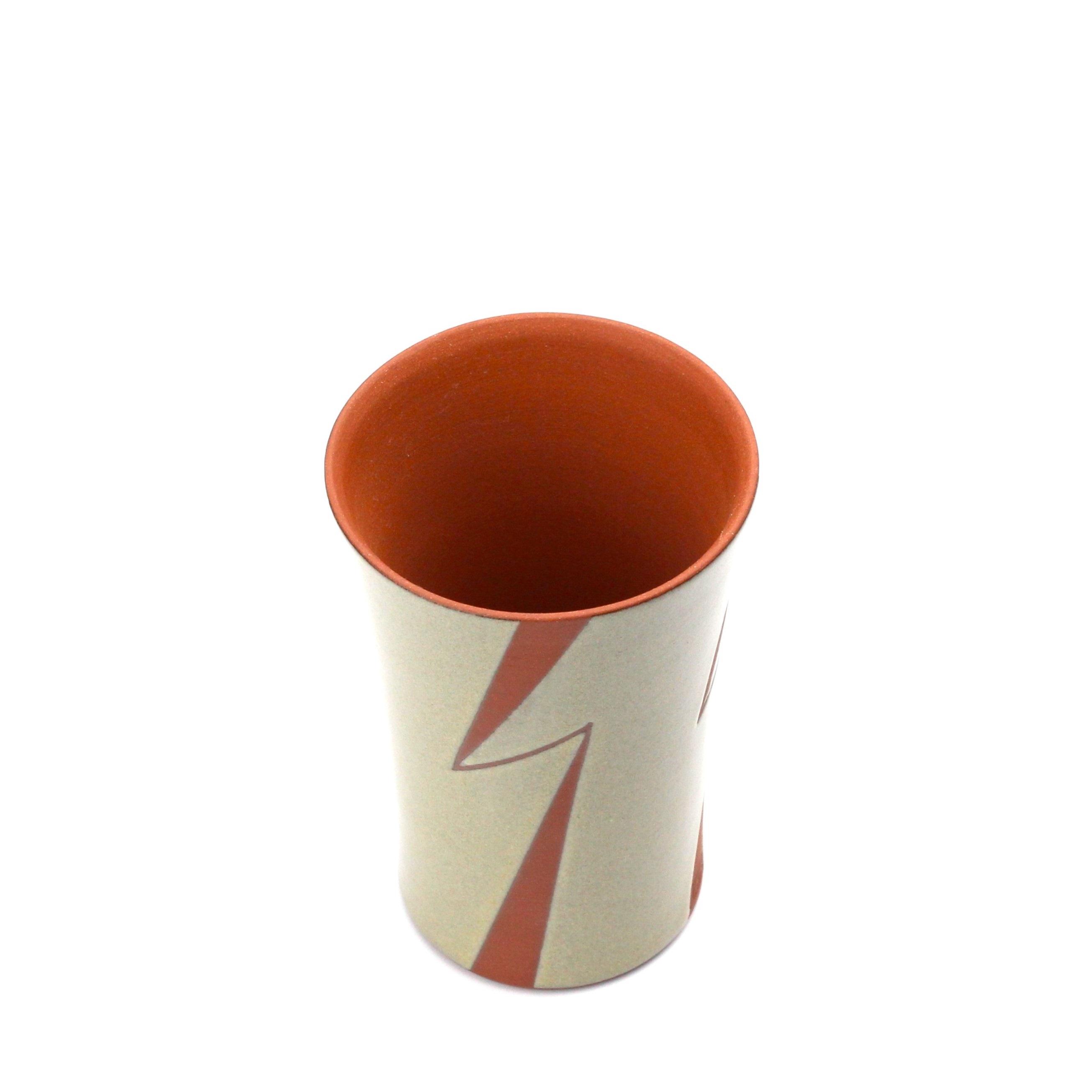 赤水窯　無名異ビアマグセット(白・イナズマ)