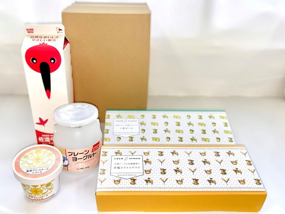 佐渡乳業　牛乳とお菓子コラボセット５種　