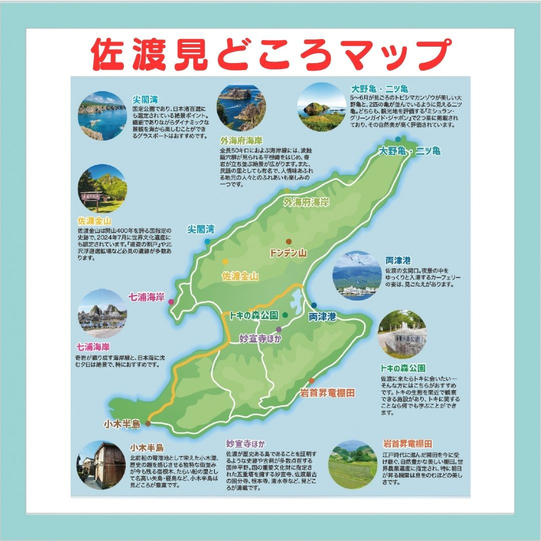 【新潟県佐渡】おけさ観光タクシーで巡る佐渡！5時間観光プラン