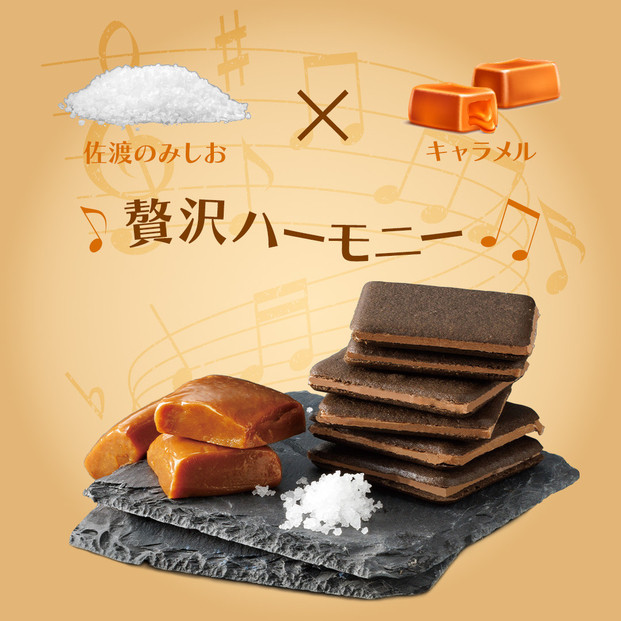 佐渡塩キャラメルラングドシャ　佐渡のめぐみ～深海塩使用～　９枚入り×３箱