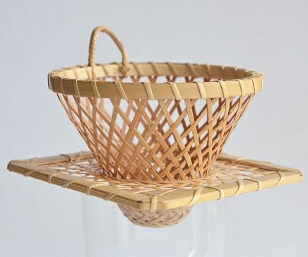 【佐渡竹工芸】ドリッパー＆コーヒーフィルタースタンド ２点セット