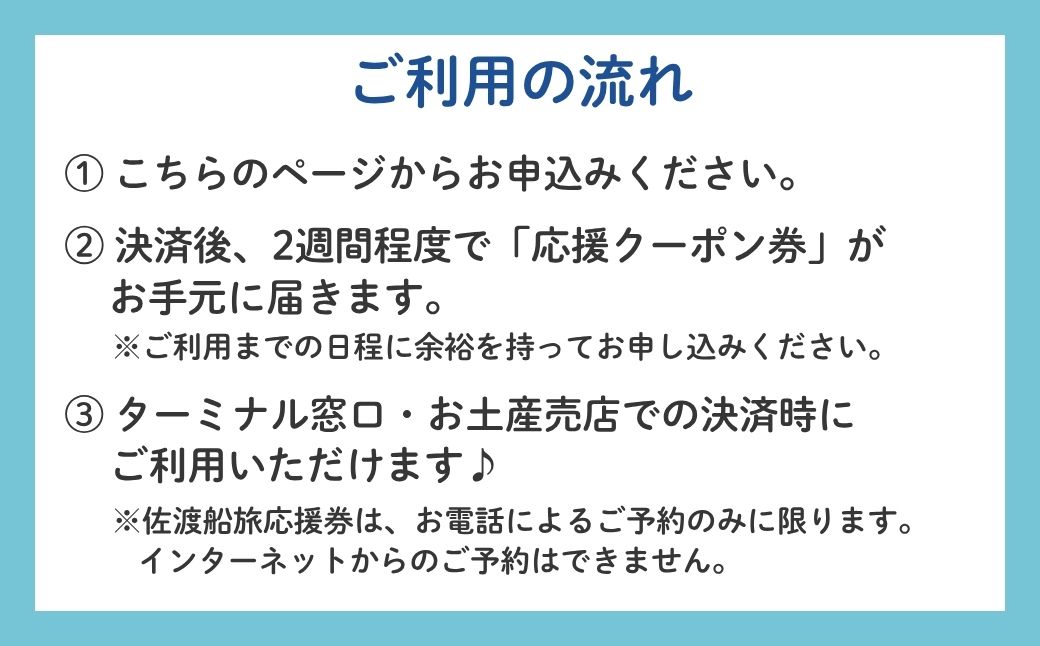 佐渡島船旅＆産品購入応援クーポン券 90,000円分 | 佐渡汽船 乗船券 船 カーフェリー ジェットフォイル 佐渡市