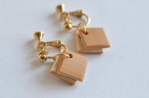 【佐渡竹工芸】ネックレス＆イヤリング ２点セット