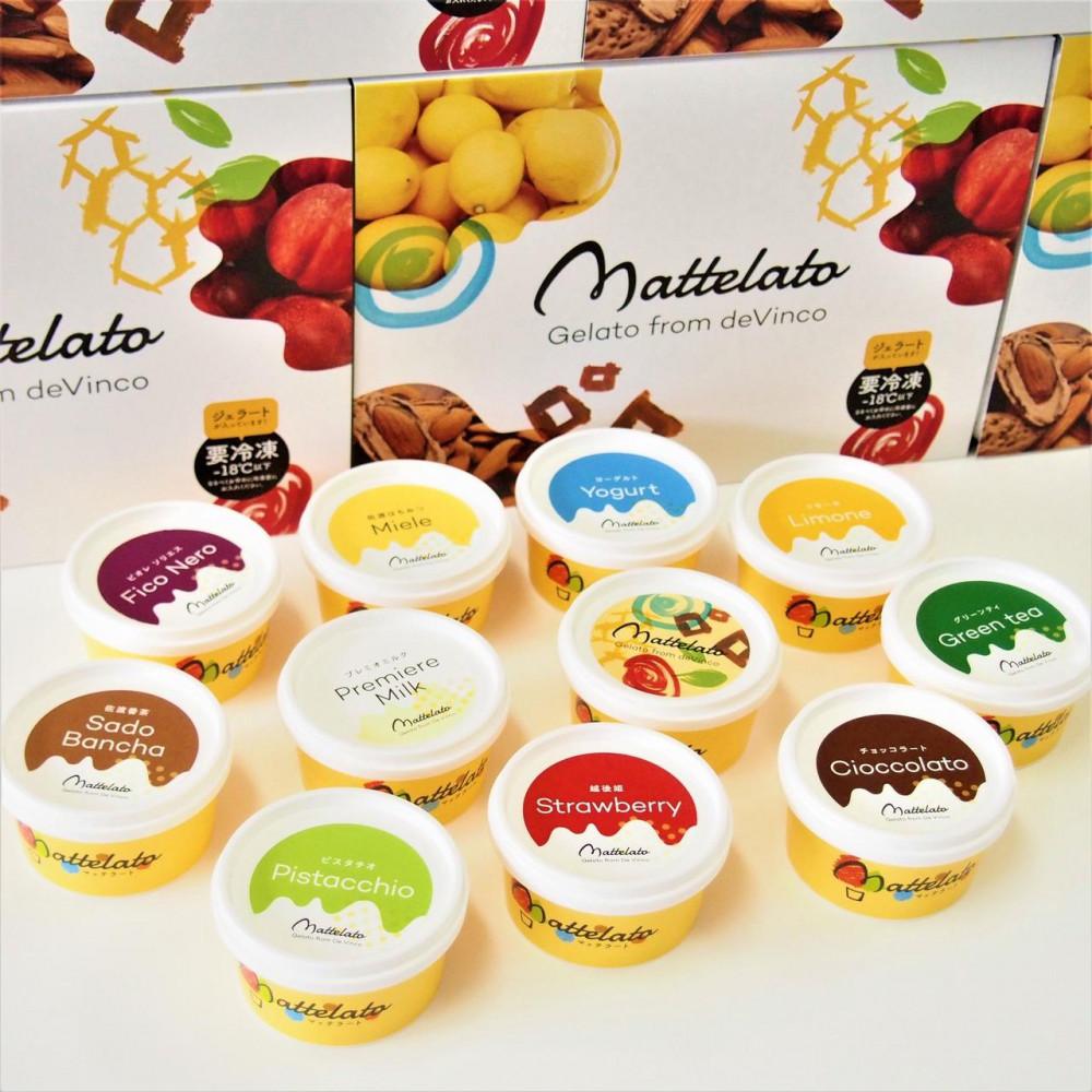 アイス ジェラート　佐渡島おけさ柿ジェラート3個&ミルクジェラート3個