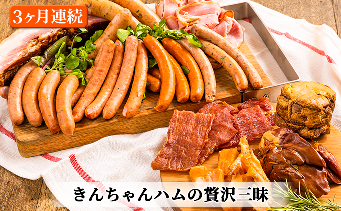 【定期便】きんちゃんハム の贅沢三昧  3ヵ月連続お届け