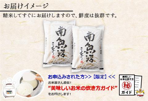 新潟県 南魚沼産 コシヒカリ こしひかり お米 2kg ×2個 計4kg 精米 魚沼 米 炊き方ガイド付き