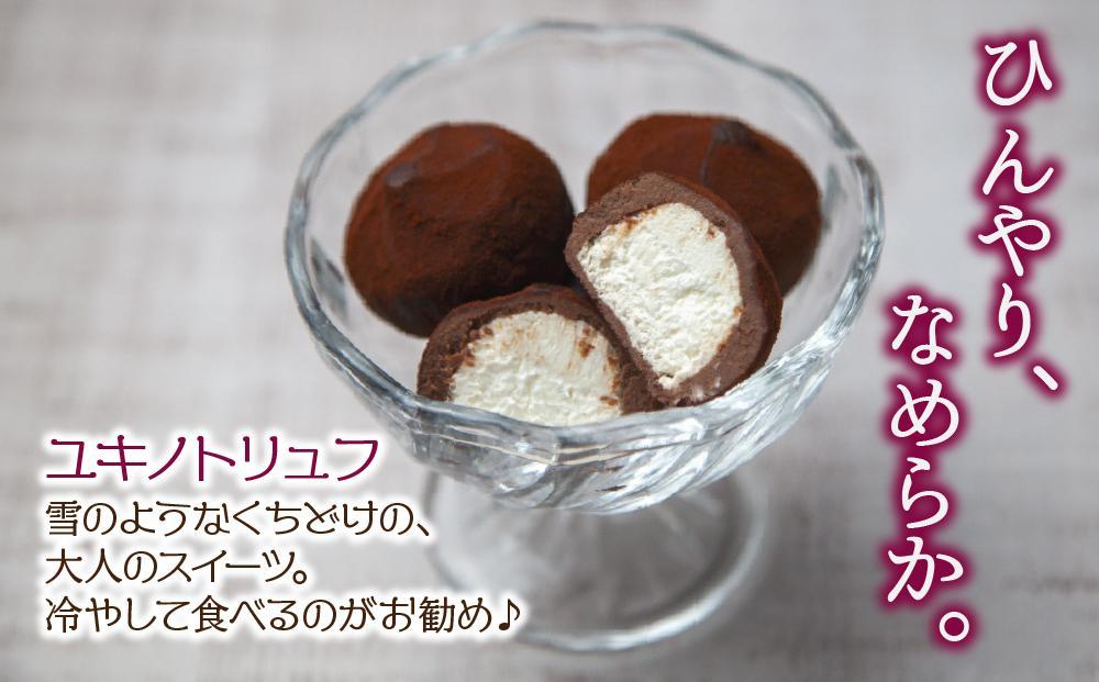 ユキノトリュフ 8個 2箱 チョコレート ココア おやつ スイーツ  洋菓子 バレンタイン 誕生日 お祝い 贈り物 ギフト お取り寄せ 冷凍 グルメ パーティー 魚野の里 ナトゥーラ 新潟県 南魚沼市