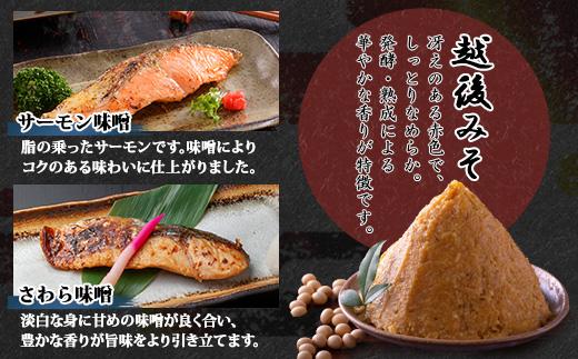 【無地熨斗】 越後みそ漬け 2種 食べ比べ サーモン味噌 さわら味噌 各3切れ 鮭 サケ さけ 鰆 さわら 味噌漬け みそ漬け 越後みそ 越後味噌 個包装 おかず ご飯のお供 ギフト 贈り物 越季