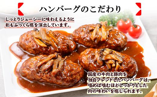 ES47 無地熨斗 こだわり 手作り 自家製 煮込み ハンバーグ 170g×2個 ＆ ひじき豆腐ハンバーグ160g×2個 食べ比べ 新潟県　 南魚沼市 計4個 約4人前