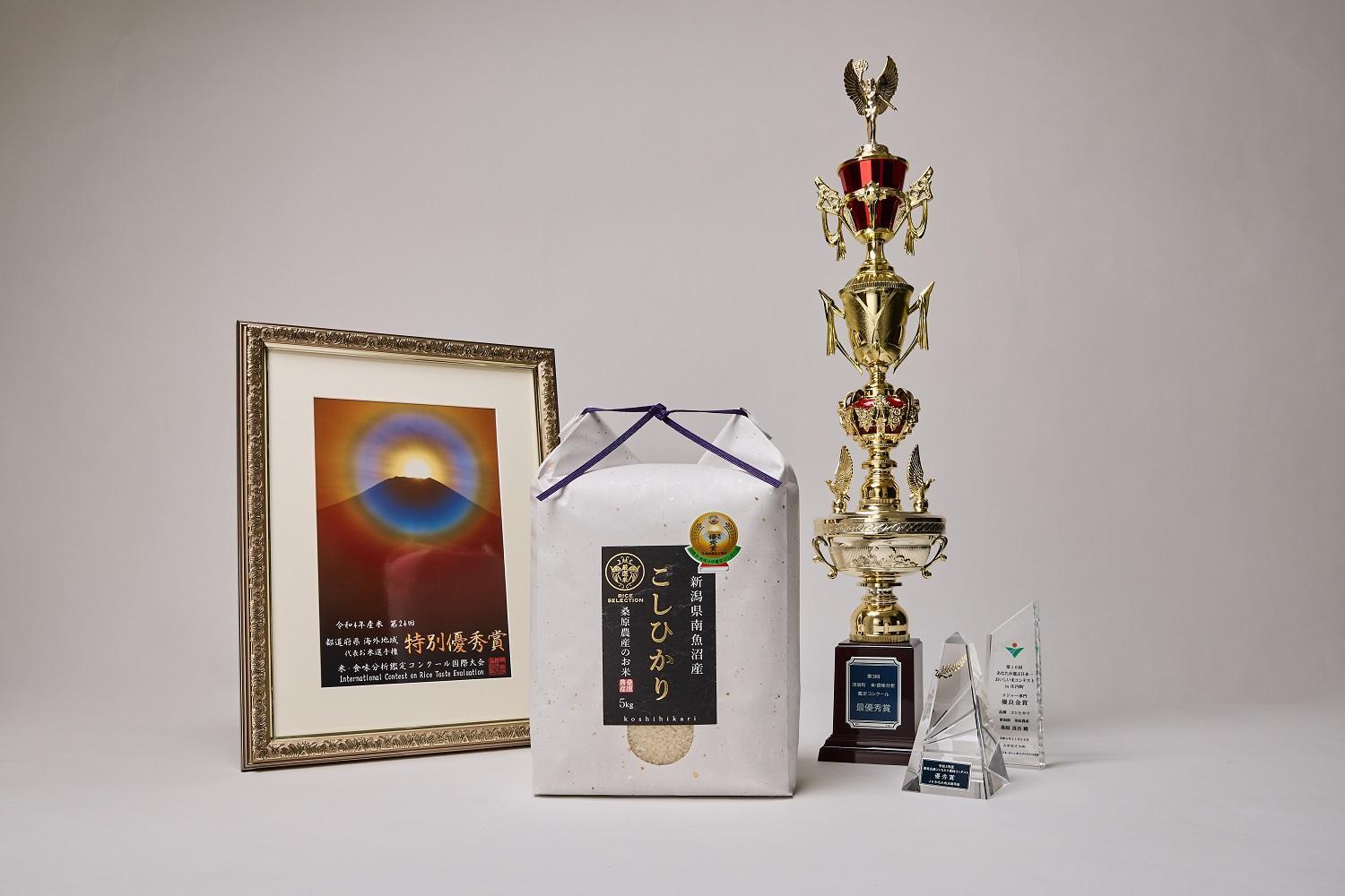 【R7年産】最優秀賞受賞【8割減農薬】最高峰南魚沼産こしひかり20kg(5kg×4)　桑原農産のお米(精米)