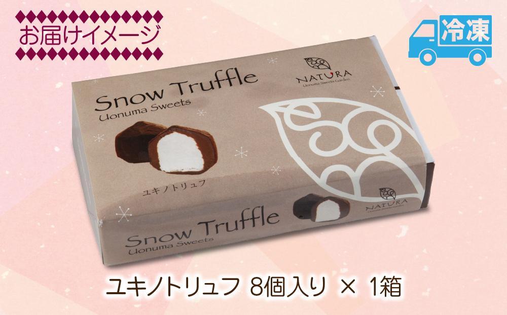 ユキノトリュフ 8個 チョコレート ココア おやつ スイーツ  洋菓子 バレンタイン 誕生日 お祝い 贈り物 ギフト 取り寄せ 冷凍 グルメ 土産 パーティー 魚野の里 ナトゥーラ 新潟県 南魚沼市