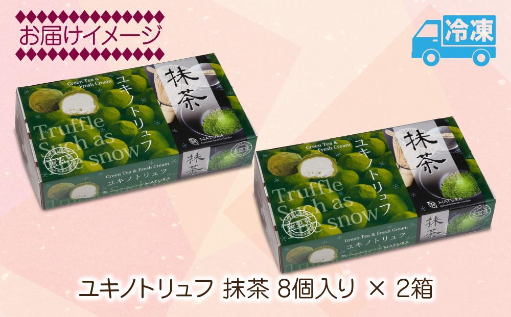 ユキノトリュフ 8個 2箱 チョコレート 抹茶 おやつ スイーツ 洋菓子 バレンタイン 誕生日 お祝い 贈り物 ギフト お取り寄せ 冷凍 グルメ パーティー 魚野の里 ナトゥーラ 新潟県 南魚沼市