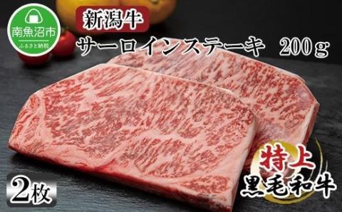 新潟牛 南魚沼産 にいがた 黒毛和牛 サーロインステーキ 200ｇ×2枚 2人前 新潟県 南魚沼市