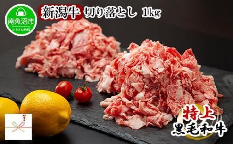 【無地熨斗】新潟和牛 南魚沼産 にいがた 黒毛和牛 切り落とし 大容量 1kg
