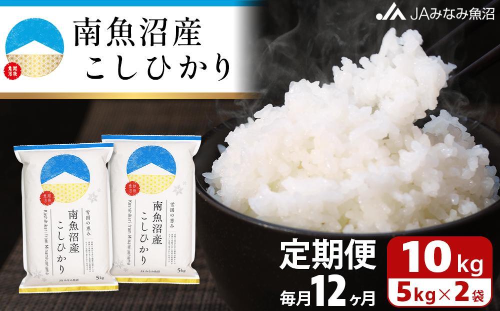【JAみなみ魚沼定期便】南魚沼産こしひかり（10kg×全12回）精米 精米HACCP認定工場 特A獲得日本一産地 JAみなみ魚沼一番人気 高品質精米 雪国の恵み もっちり甘い 南魚沼産コシヒカリ