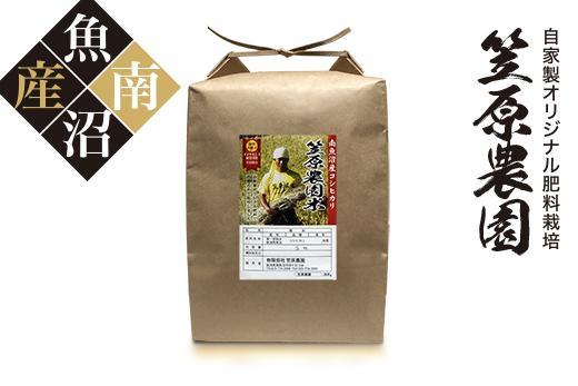 【令和７年産】南魚沼産 笠原農園米 コシヒカリ玄米 ５kg