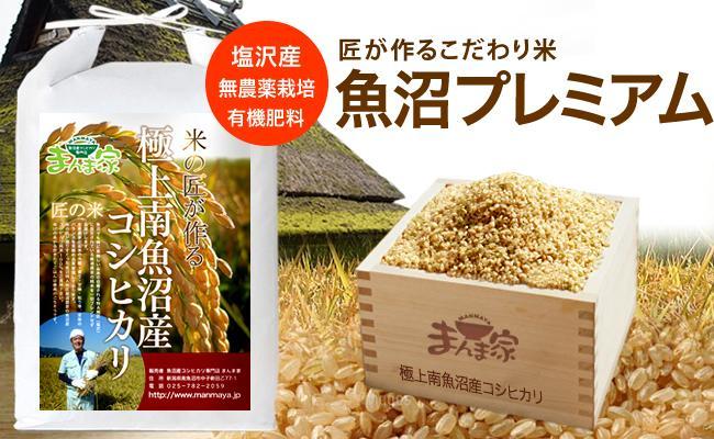 【令和7年産新米予約】魚沼プレミアム（有機肥料、農薬不使用）「匠が作るこだわり米」玄米5ｋｇ【2025年9月中旬より順次発送予定】