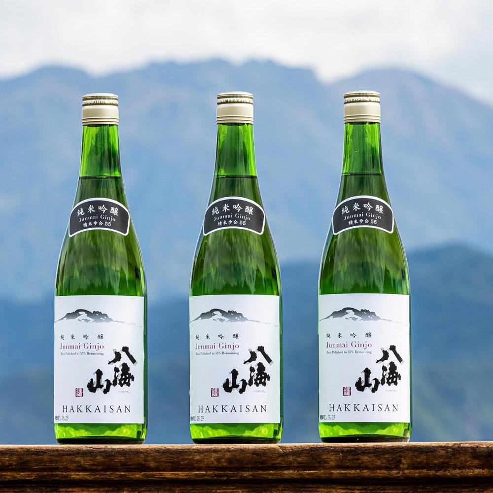 越後の名酒「八海山」 純米吟醸55％【四合瓶720ml】×3本