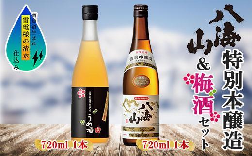 特別本醸造 八海山 日本酒 八海山の原酒で仕込んだうめ酒  720ml 飲み比べ セット 四合瓶 酒 お酒 梅酒 梅 うめ ウメ 晩酌 贈り物 贈答 プレゼント ギフト 新潟県 南魚沼市