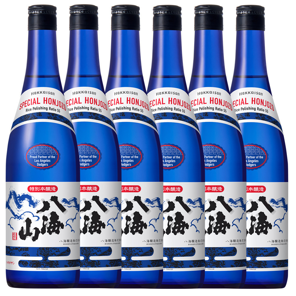 ドジャース公式日本酒 特別本醸造 八海山 ブルーボトル 720ml×6本