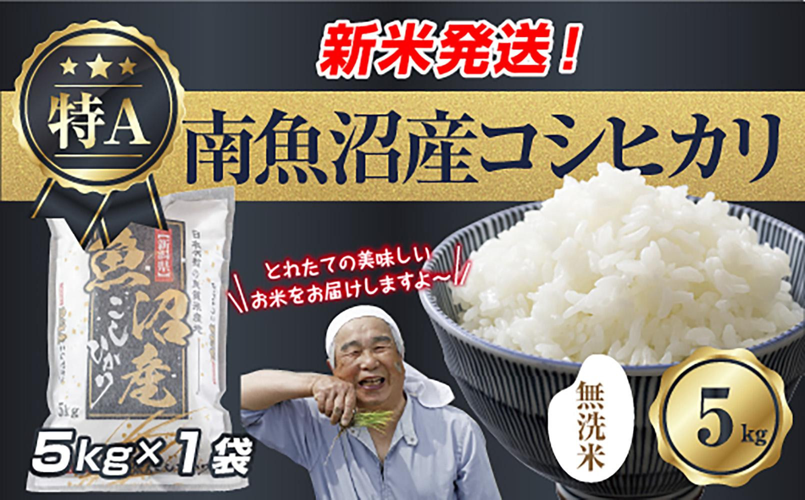 【新米発送】「無洗米」 令和7年産 新潟県 南魚沼産 コシヒカリ お米 5kg  精米済み（お米の美味しい炊き方ガイド付き） お米 こめ 白米 新米 こしひかり 食品 人気 おすすめ 送料無料 魚沼 南魚沼 南魚沼市 新潟県産 新潟県 精米 産直 産地直送 お取り寄せ【2025年10月上旬より順次発送予定】