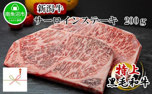 【無地熨斗】新潟和牛 南魚沼産 にいがた 黒毛和牛 サーロインステーキ 200ｇ×2枚 2人前 新潟県 南魚沼市