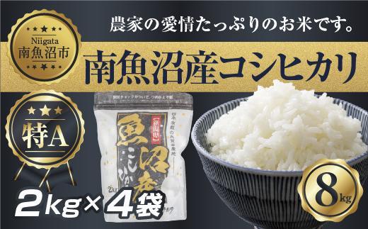 【令和7年産】 新潟県 南 魚沼産 コシヒカリ お米 2kg ×4袋 計8kg（お米の美味しい炊き方ガイド付き）【2025年10月中旬より順次発送予定】