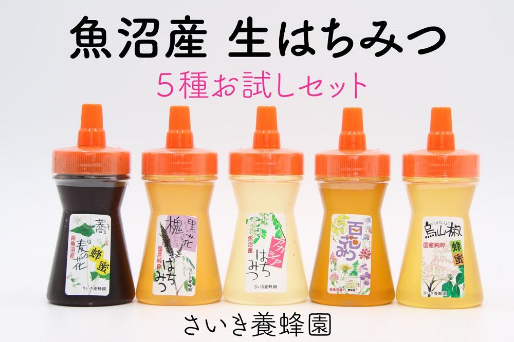 さいき養蜂園　天然ピュアはちみつお試しセット　135g×5種
