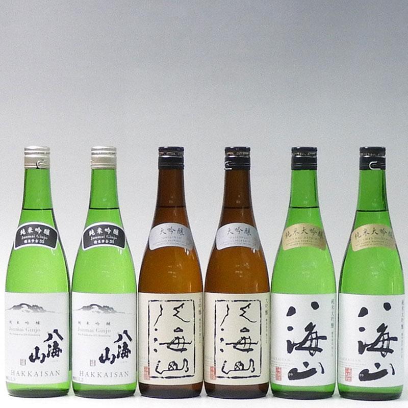 日本酒 八海山 純米吟醸・大吟醸・純米大吟醸 720ml×6本セット: 南魚沼