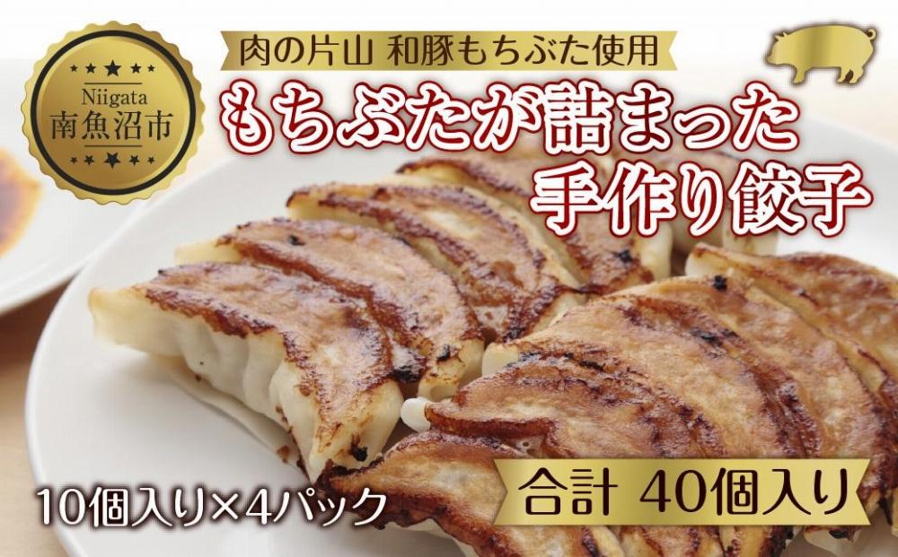 和豚 もちぶた 手作り餃子 10個入り×4袋 計40個 ぎょうざ ギョウザ 冷凍 国産 豚肉 ポーク 簡単 国産野菜 お惣菜 おつまみ 晩酌 お取り寄せ グルメ 肉の片山 送料無料 新潟県 南魚沼市