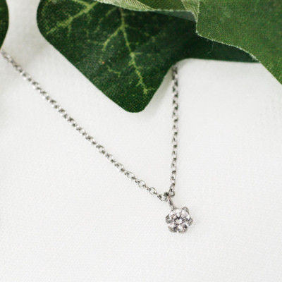 純チタンキュービックジルコニアの一粒石ペンダント ネックレス 変色しにくい ギフト 新潟県 弥彦村【配送不可地域：沖縄県】