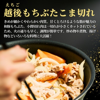 越後もちぶたこま切れ肉3kg(300g×10パック)【配送不可地域：離島】