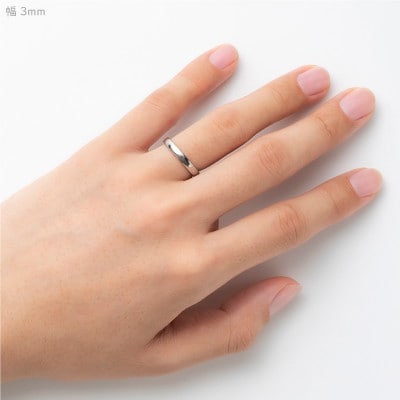 純チタン甲丸リング(幅3mm)10号