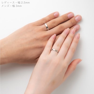 【セミオーダー】純チタン平打リング・ペア