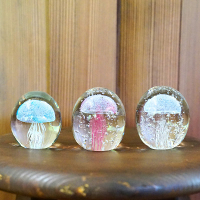 くらげオーナメント【白】ガラス細工 飾り 新潟県 弥彦村