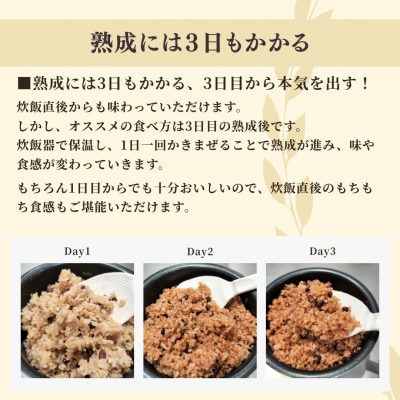 お家で簡単!【 熟成玄米ご飯(酵素玄米) 】手作りセット　3合パック×4個　新潟県弥彦村産コシヒカリ