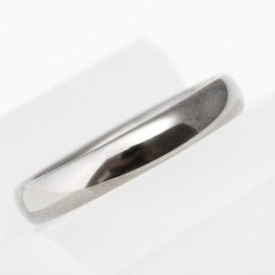 純チタン甲丸リング(幅3mm)10号