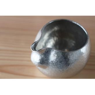 純錫 片口丸型(1合)約250ml 手作り 日本酒　酒器　冷酒 金属製 贈答品  新潟県 弥彦村
