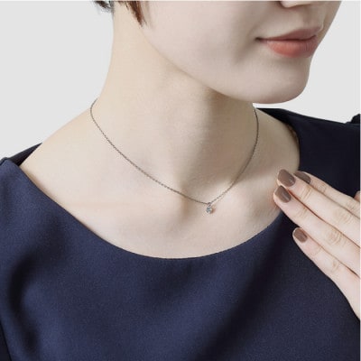 純チタンキュービックジルコニアの一粒石ペンダント ネックレス 変色しにくい ギフト 新潟県 弥彦村【配送不可地域：沖縄県】