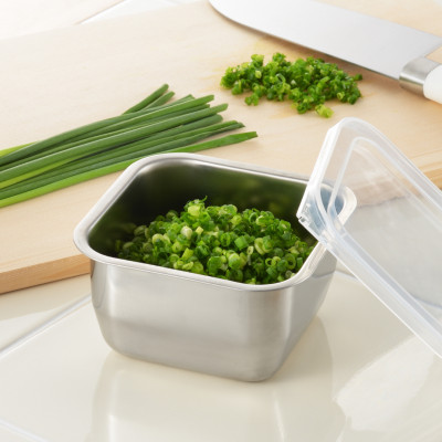 【色移り・匂い移りしにくい】ステンレス保存容器セット 重ねて収納 作り置き保存 新潟県 弥彦村