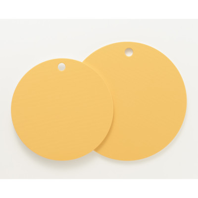 栗原はるみ【抗菌剤配合】まな板(丸)マスタード 35cm＆30cmセット 2個セット 新潟県 弥彦村