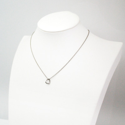 純チタンオープンハートペンダント ハート ネックレス 変色しにくい ギフト かわいい 新潟県 弥彦村【配送不可地域：沖縄県】