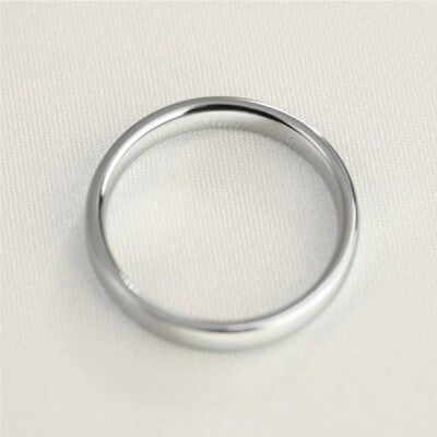 純チタン甲丸リング(幅3mm)9号